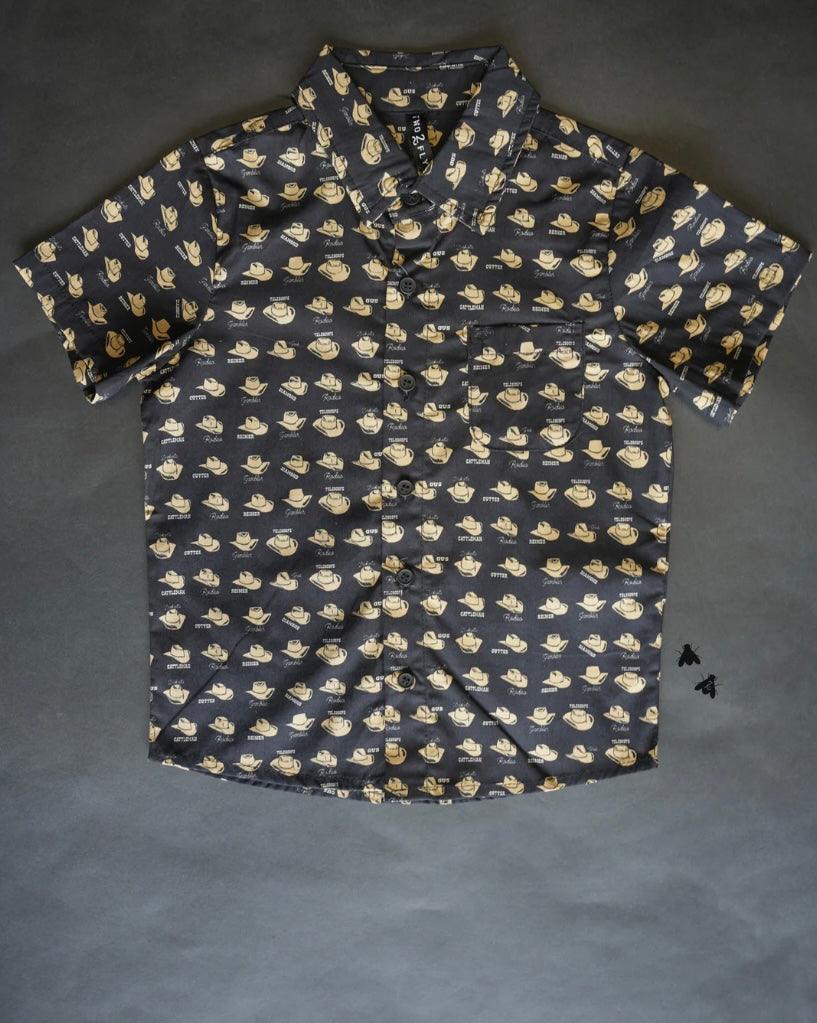 Kids cowboy hat button up