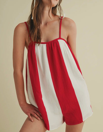 Women’s striped romper