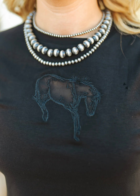 Mesh bronc tee